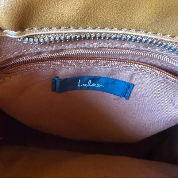 NWT Lulus Convertible Mini Backpack Purse – Tan Brown Faux Leather - Picture 10 of 16